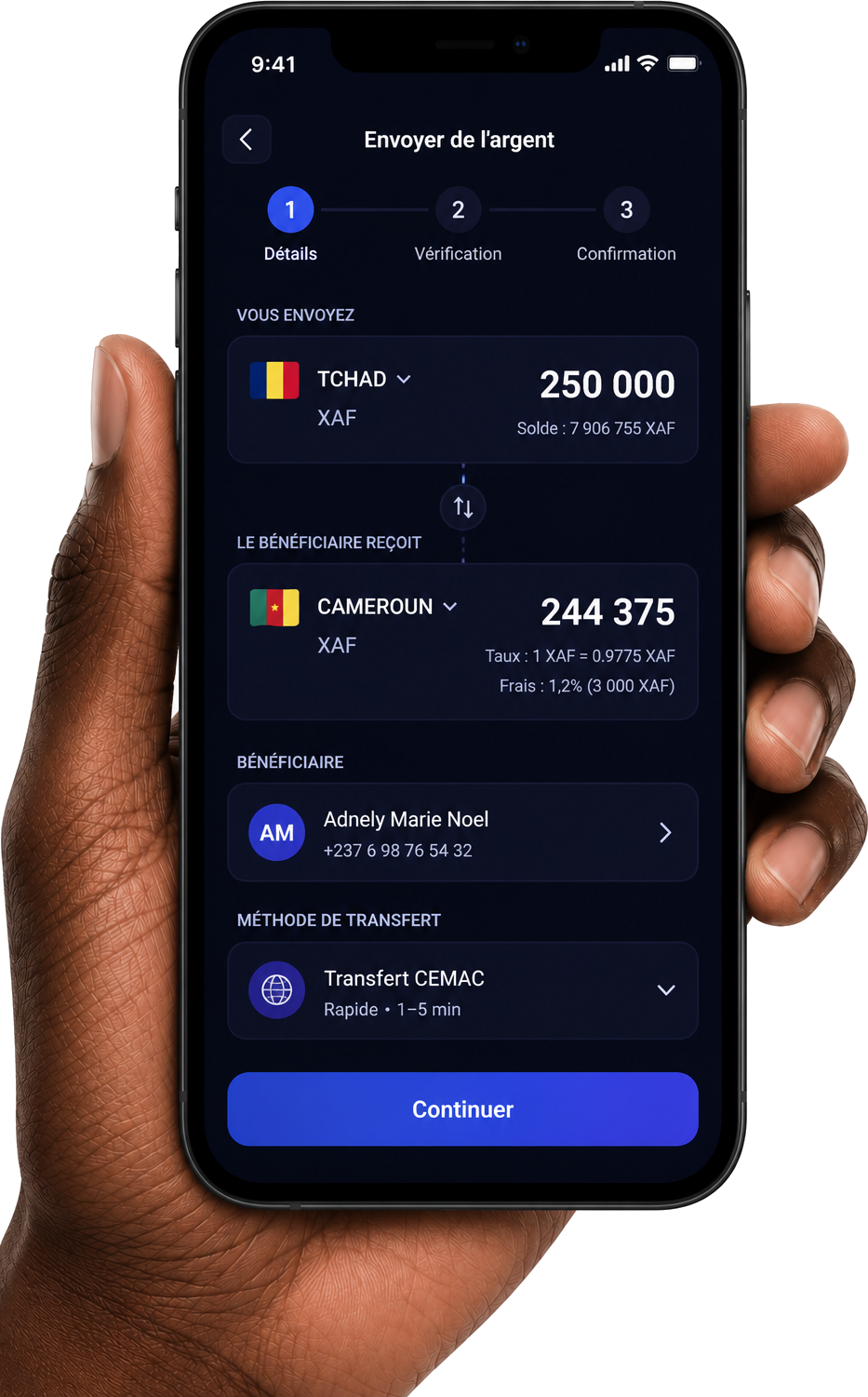 Envoyez et recevez de l'argent